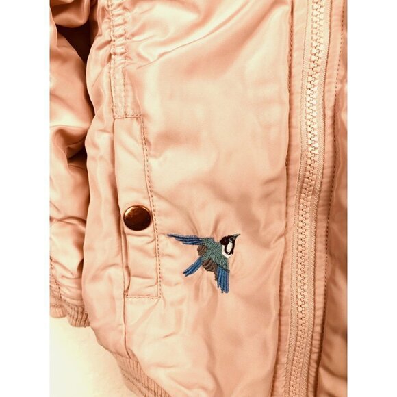 Hudson Girls Pink Embroidered Puffer Jacket Size 5 - Picture 4 of 10
